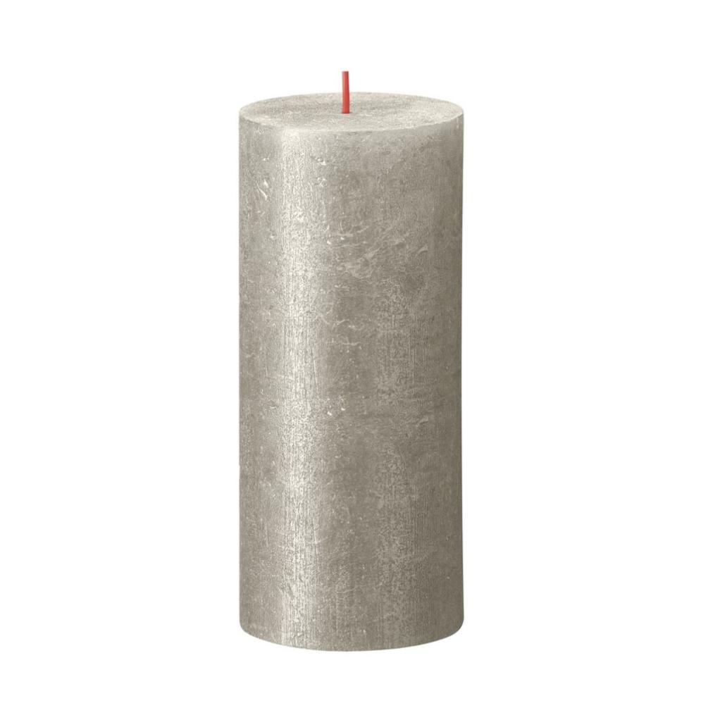 Bolsius Champagne Rustic Shimmer Metallic Pillar Candle 19cm x 7cm £8.99